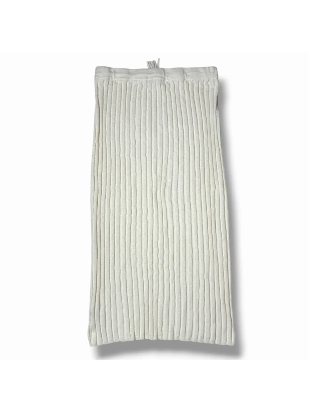 FREE PEOPLE Beach Ivory Veda Ribbed Rib Knit Skirt Midi Maxi Skirt Large NWOT